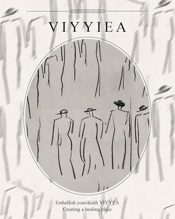VIYYIEA Gold Framed Wall Art Canvas Print Home Decor Abstract Wall Art Room Decor Minimalist Portrait Artwork Shelf Decorations Vintage Bathroom Prints Line-Drawn Pictures Farmhouse Office 11x14in