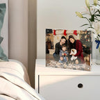 8x10 Acrylic Picture Frame 5 Pack, Clear Freestanding Double Sided Frameless Magnetic Photo Frames, Desktop Display Decor Gift