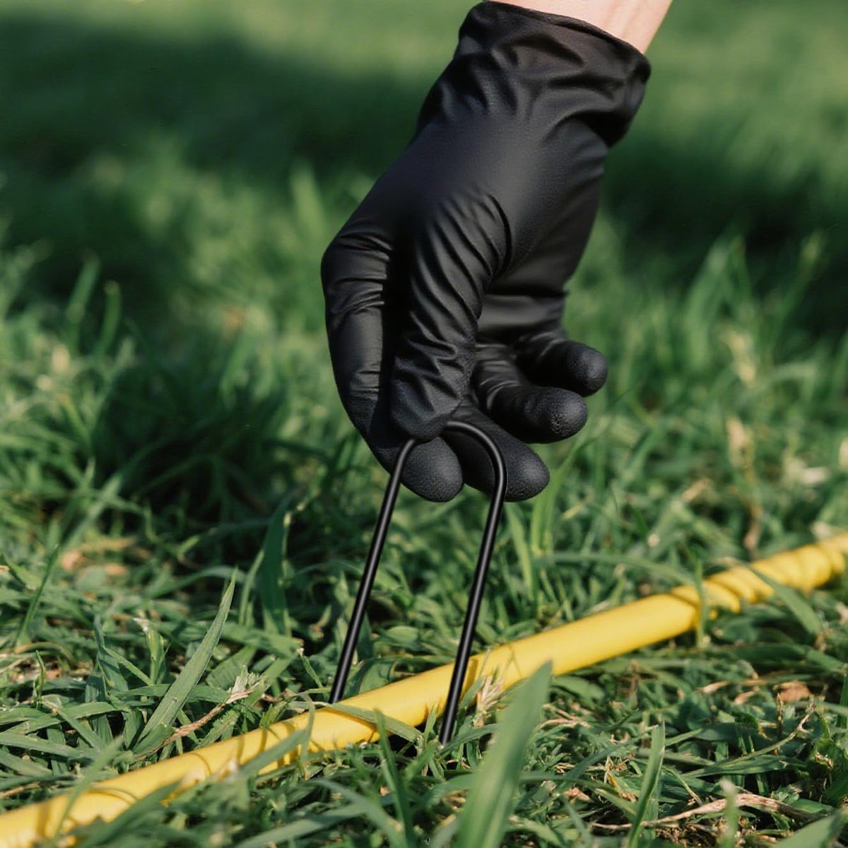 6 inch 25 Pack U Shape Green Garden Stakes,11 Gauge Garden Pins,U-Shaped Tent Stakes,Galvanized Landscape Staples for Yard Lawn,Tube, Landscape Fabrics,Irrigation Hose and Weed Barriers