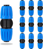 10 Pcs 1/2 Inch Irrigation Tubing Coupling Fittings (1/2" ID x 0.63" OD) Drip Tubing Barbed Locked Nuts Coupler Connectors Anti-Drop 1/2" Coupler Connectors for Garden Irrigation System