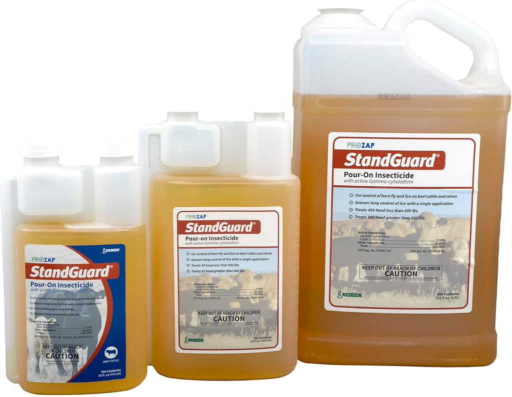Neogen 1904005 Prozap StandGuard Pour-On 4.5L Insecticide, Yellowish. Brown
