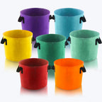 7 Gallon Grow Bags, 7 Pack Colorful Fabric Plant Pots with Handles for Garden and Outdoor Planting