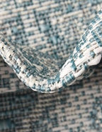 Unique Loom Outdoor Traditional Collection Area Rug - Valeria (13' Round Aqua/Ivory)
