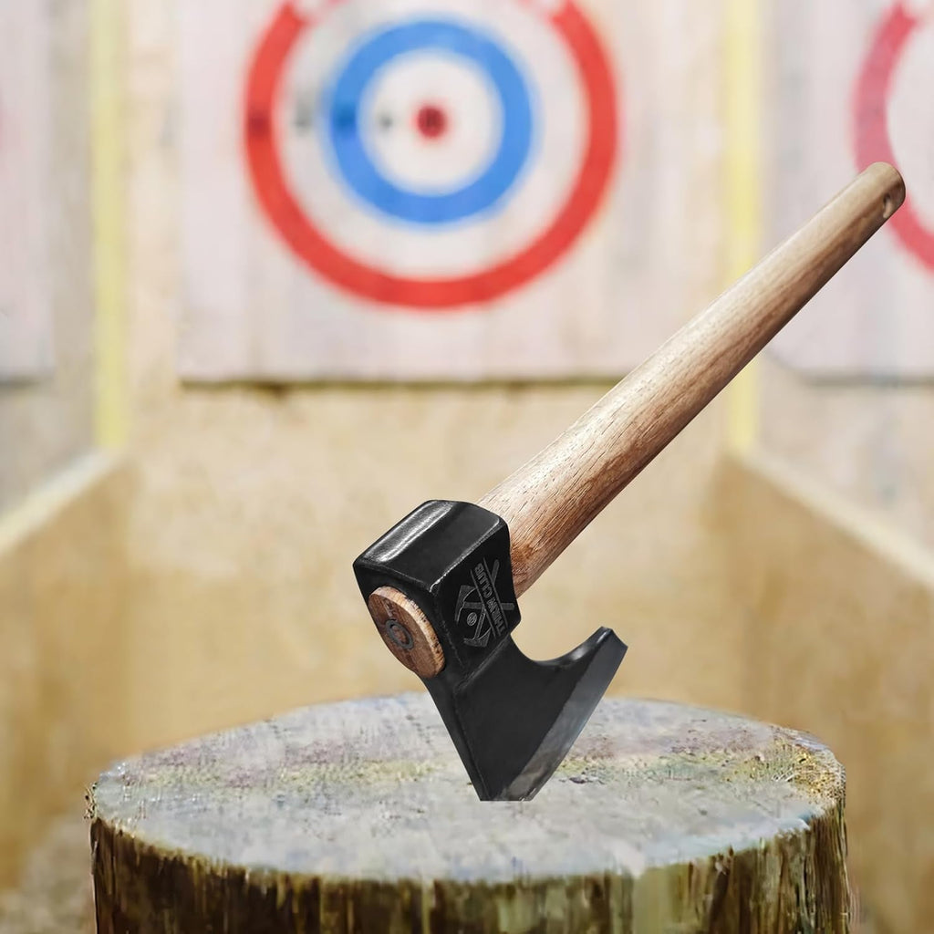 Throwing Axe Set, 3 Pack 18.9" Throwing Axes and Tomahawks with 1065 High Carbon Steel & Hickory Wooden Handle, Perfect for Axe Throwiing Game, Competition and Recreation, Gift for Men