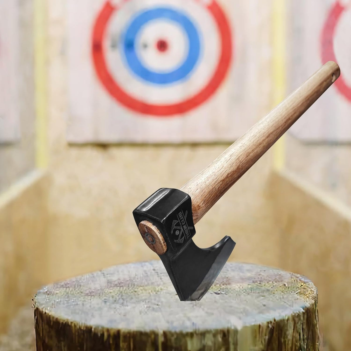 Throwing Axe Set, 3 Pack 18.9" Throwing Axes and Tomahawks with 1065 High Carbon Steel & Hickory Wooden Handle, Perfect for Axe Throwiing Game, Competition and Recreation, Gift for Men
