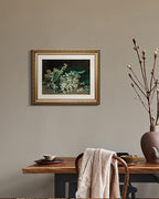 VIYYIEA Gold Framed Wall Art Canvas Print Home Decor Botanical Plant Wall Art Prints Bathroom Wall Decor Green Suzuran Plant Flower Wall Picture for Bedroom Floral Kitchen Art Boho Room Decor 13x16in