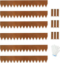 Weathering Steel Edging 6 Pack, 40" L x 6" H Depth Corten Steel Landscape Edging Kit Rust Patina Finish, 20ft Total Metal Edging for Landscaping, Metal Garden Border & Lawn Edging