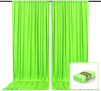 2 Panels Fruit Green Backdrop Curtain, 10 x 7 Feet Background Curtains for Parties, Weddings, Baby Showers, Bachelorette Halloween, Christmas Birthday Party Photoshoot Backdrop Curtains Decorations