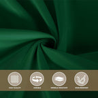 sancua Square Tablecloths 85x85 Inch Hunter Green, 2 Pack - Fabric Table Cloth for Square or Round Tables, Washable Polyester Table Cover for Christmas Dinner, Holiday Party, Display Tables