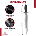 Armory Replicas™ - Hunting Outdoor Survivors Sporting Sawback Knife 17 Inches Silver