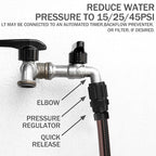 Tondiamo 3 Pcs 45 Psi Drip Irrigation Pressure Regulator, 3/4" Female Hose Thread x 3/4" Male Hose Thread Pressure Reducer Flow Valve for Garden Drip Irrigation Parts Emitters System