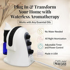 Waterless Diffuser for Essential Oils 110V, Black Made in USA Aroma Atomizer Diffusers Waterless Essential Oil Diffusers for Home Large Room Fragrance, Home Scent Diffuser Machine, Air Aromatherapy
