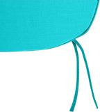 SleepMan Outdoor 17"x16" Chair Cushions with Ties Set of 6, Water Resistant All Weather U-Shape Seat Pads for Patio Garden Furniture Indoor Fade Resistant Patio Cushions (Peacock Green)