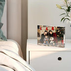 4x6 Acrylic Picture Frame 1 Pack, Clear Freestanding Double Sided Frameless Magnetic Photo Frames, Desktop Display Decor Gift