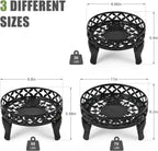 3 Pack Metal Plant Stands Indoor Outdoor,Heavy Duty Iron Flower Pot Stands for Multiple Plants,Rustproof Low Round Plant Holder for Garden,Patio,Home