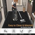 Outdoor Entry Rubber Rug, 4'x3' Commercial Heavy Duty Rubber Large Exterior Door Mat, Industrial Non-Slip Waterproof Welcome Floor Mats for Garage, Kitchen, Patio, Black 48" x 36"