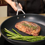 MsMk 12 Inch Nonstick Frying Pan with Lid, Titanium and Ceramic Nonstick skillet with lid, PFAS & PFOA Free, Non-Toxic, Stay-Cool Handle, Scratch-resistant, Dishwasher Safe, Oven Safe