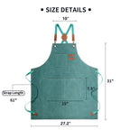 ZOMAO Chef Apron, Cotton Canvas Gardening Apron with Large Pockets for Men and Women,Kitchen Cooking Baking Bib Heavy Duty Adjustable Garden Apron