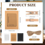 100 Pack Paper Picture Frames, 4x6 Inch Photo Strip Frame Hanging Photo Display Banner, 3 Colors Photo Holder with Wooden Clips and String for Wall Decor and Party Supplies