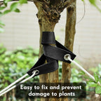 48 Pcs 15.74 Inches Tree Straps for Staking with Grommet Heavy Duty Young Tree and Plant Supports Stakes for Guying Staking Newly Planted Sapling Straight and Hurricane Protection(Black)
