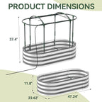 Lineware Raised Garden Bed with Sprinkler Timer and Self-Watering System, 4x2x1 ft Elevated Planter Boxes Outdoor with Mesh Cover, Galvanized Raised Beds for,Vegetables,Flowers, Backyard, Patio