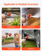 VEVOR Retractable Garden Hose Reel, 1/2 Inch x 84 ft Wall Mounted Heavy Duty Garden Hose Reel with 9 Patterns Nozzle, Any Length Lock, Upgraded Slow Return System and 180°Swivel Bracket