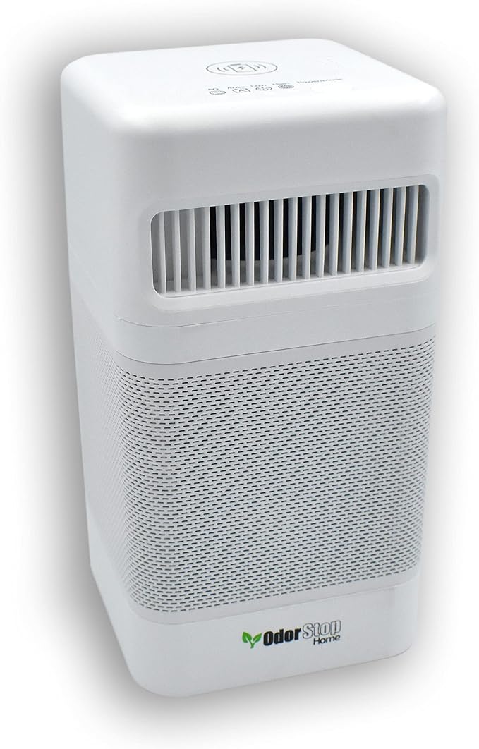 OdorStop OSAP2W HEPA Air Purifier for Areas up to 300 sq ft with USB Charger, White