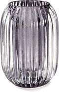 Serene Spaces Living Smoke Grey Optical Glass Votive Holder, Perfect for Weddings and Home Décor, Measures 5" Tall and 3.5" Diameter
