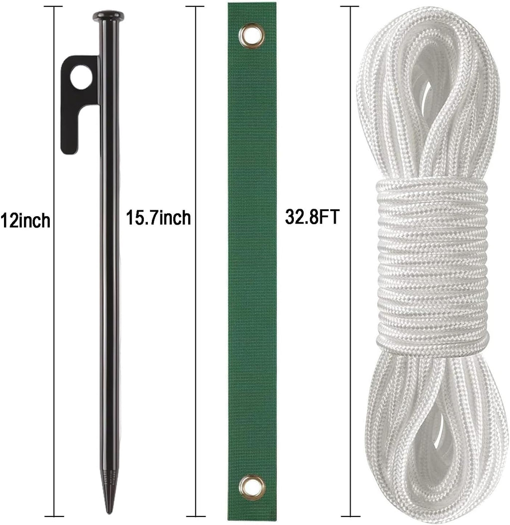Heavy Duty Tree Stake Kits Steel Tree Stakes and Supports for Young Trees Against Bad Weather Leaning Tree Anchor Straightening Kit