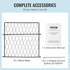 VEVOR 4 Pack Plant Protectors from Animals, 13.4'' x 13.4'' Chicken Wire Plant Protector, Plant Cages for Outdoor Plants, Flowers & Vegetables, Keeps Bunny Chicken Squirrels Out, 16pcs Metal Mesh