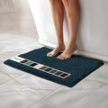 Muddy Mat Chenille Bathroom Rugs Quick Dry Microfiber Mats Non Slip Washable, Extra Thick, Soft and Highly Absorbent Bath Mats for Bathroom, Kitchen, and Shower Floor - Atlantic Blue Small 28"X18"