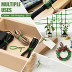 Ahrltim 984FT Total (2 Rolls, 492FT Each) Garden Twist Ties with Cutter, Plant Ties for Tomatoes & Vines, Reusable Garden Ties for Gardening, Cable Management & Home Organization