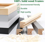 KINLINK 8x10 Picture Frame Light Grey, Solid Wood Frames with Acrylic Plexiglass for Pictures 4x6/5x7 with Mat or 8x10 without Mat,Tabletop and Wall Display Photo Frame, Set of 4