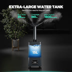 MARS HYDRO Plant Humidifier 15L,with Adjustable Humidity,Timer Function,Ultrasonic Precise and Silent Operation,No-Leak Seal for Grow Tent,Indoor Planting,Greenhouse,Bedroom