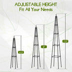 Obelisk Trellis for Climbing Plants Outdoor,6 Ft Garden Trellis for Potted Plants, Metal Trellis with Anti-Rust Coated for Potted Plants Indoor, Plant Support for Vegetables, Vines
