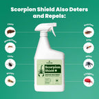 Cedarcide Scorpion Shield (Quart) Indoor Cedar Oil Pest Control Spray - Kills & Repels Scorpions and Other Pests Guaranteed - Pet Safe