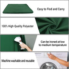 10x10FT Dark Green Screen Backdrop Photography Green Background for Streaming Zoom, Photo Studio, Collapsible High Density Screen for Video Photography and Television