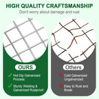 HOPERAN Hardware Cloth 1/2 Inch 48 x 100 ft - 19 Gauge Chicken Wire Fencing, Galvanized Wire Mesh Roll, Welded Wire Fence, Chicken Coop Wire Fence Gopher Wire Rabbit Wire Poultry Netting Cage