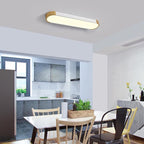 Tioolo Dimmable LED Ceiling Light with Remote 42W Kitchen Lighting Fixtures Ceiling White and Gold Long Ceiling Light Fixture 27.5 Inch Flush Mount Ceiling Lights for Kitchen Dining Room Hallway