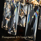 6 Light Gold Crystal Chandelier | Modern Crystal Chandeliers for Dining Room Light Fixture | Luxury Ceiling Pendant Lighting for Living Room | Bedroom | Entryway | Foyer | Staircase | Barthroom