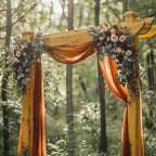 Wokceer Wedding Arch Draping Fabric Terracotta 28.7" x 20FT Sheer Drapes Backdrop for Ceremony, Birthday Party, Bridal Shower Decoration