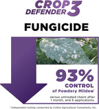 Grower's Ally Crop Defender 3 Concentrate 8 oz | Natural, Safe & Organic Insecticide & Fungicide Control for Plants - Powdery Mildew, Spider Mites & Russet Mite Killer – Makes 25 Gallons