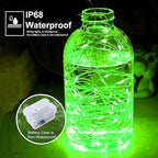 pozzolanas 50 Pack Green Battery Operated String Lights - 7ft Waterproof Fairy Lights with 20 LEDs for Home, Mason Jar, Party, Wedding, Halloween, Christmas Decorations