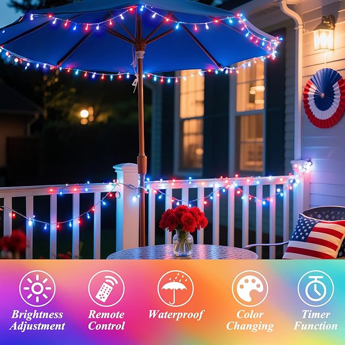 164FT 500LED Christmas Lights Color Changing, 35 Colors String Lights with Remote Timer, Waterproof Twinkle Fairy Light Clear Wire for Bedroom Indoor Outdoor Holiday Wedding Party Xmas Tree