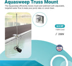 Scott Aerator 3/4 Horse Power 230V Muck Blaster - 150ft Cord | 3/4 Horse Power Aquasweep w/Truss Mount | Water Circulator | Water Agitator | Water Mover | Muck Blower