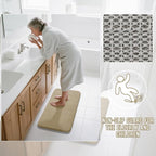 Yimobra Large Bath Mat 36"x24", Super Soft Quick Dry Memory Foam Bathroom Rug, Water Absorbent, Non Slip Backing Machine Washable for Tub Shower, Thick Comfort Support, Pale Khaki