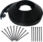 2 Inch x 100FT Landscape Edging Border with 90 Anchoring Spikes, No Dig Garden Border Edging Kit, Plastic Flexible Edging for Landscaping Garden Flower Beds Lawn Yard Paver Pathway, Black