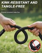 Doorich Garden Hose, Lightweight, Ultra Flexible, Durable, Kink-Free Water Hose - Made of TPU, Drinking Water Safe Material, Non-Shrinking, Easy to Store, All-Weather, Black (50 FT)