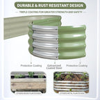 Galvanized Raised Garden Bed Outdoor- 2 Pcs Raised Beds for Gardening| Metal Planter Box, Steel Raised Garden Bed Kit with Gloves for Vegetables, Flower, Herbs (4x2x1FT, Green)