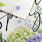 GEEORY Hello Spring Hydrangea Eucalyptus Garden Flag 12x18 Inch, Double Sided Spring Summer Decor, Farmhouse Rustic Outdoor Floral Flag Outside Yard Lawn Decoration